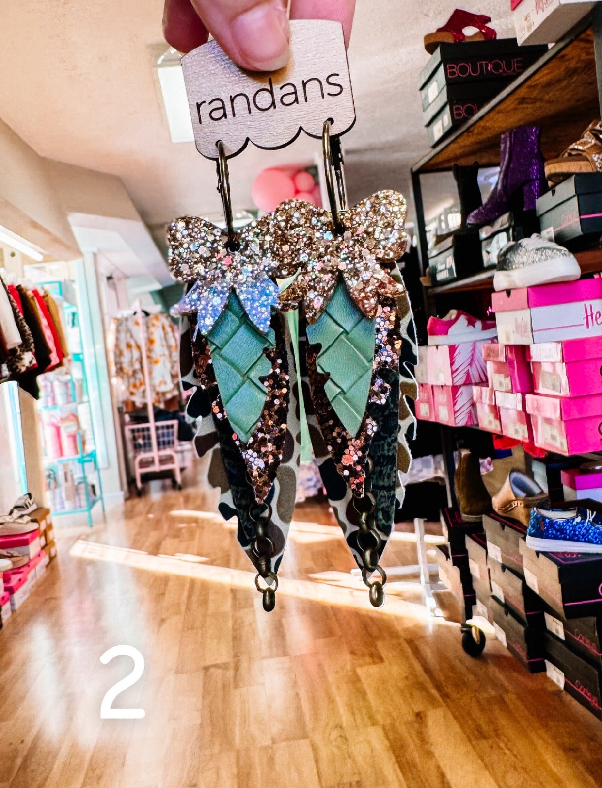 Randans Camo Fringe-Earrings-Dear Me Southern Boutique, located in DeRidder, Louisiana