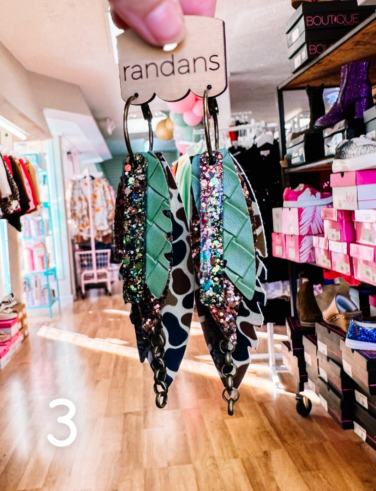 Randans Camo Fringe-Earrings-Dear Me Southern Boutique, located in DeRidder, Louisiana