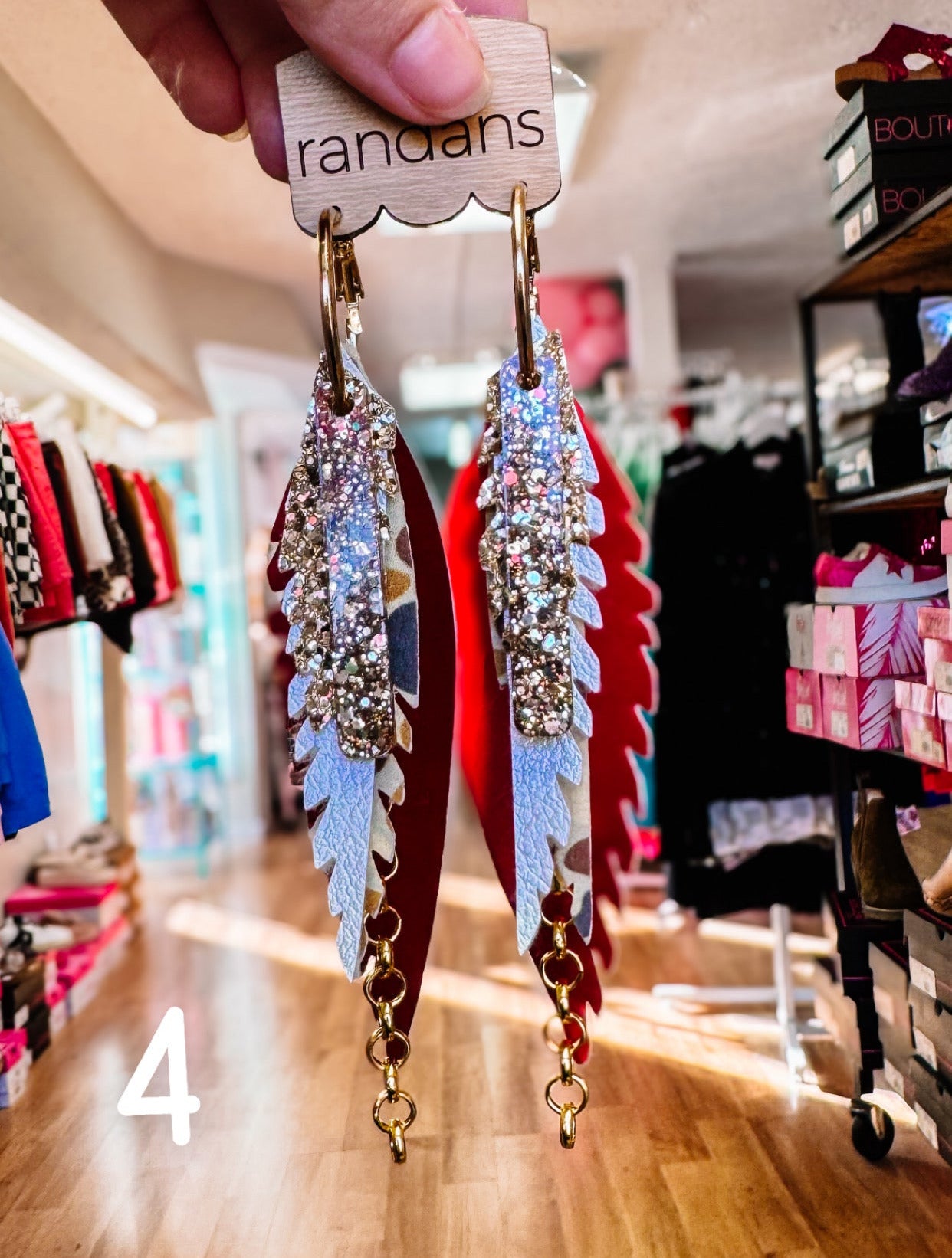 Randans Camo Fringe-Earrings-Dear Me Southern Boutique, located in DeRidder, Louisiana