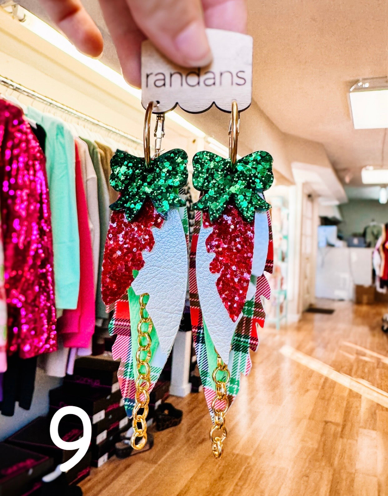 Randans Classic Christmas Fringe-Earrings-Dear Me Southern Boutique, located in DeRidder, Louisiana