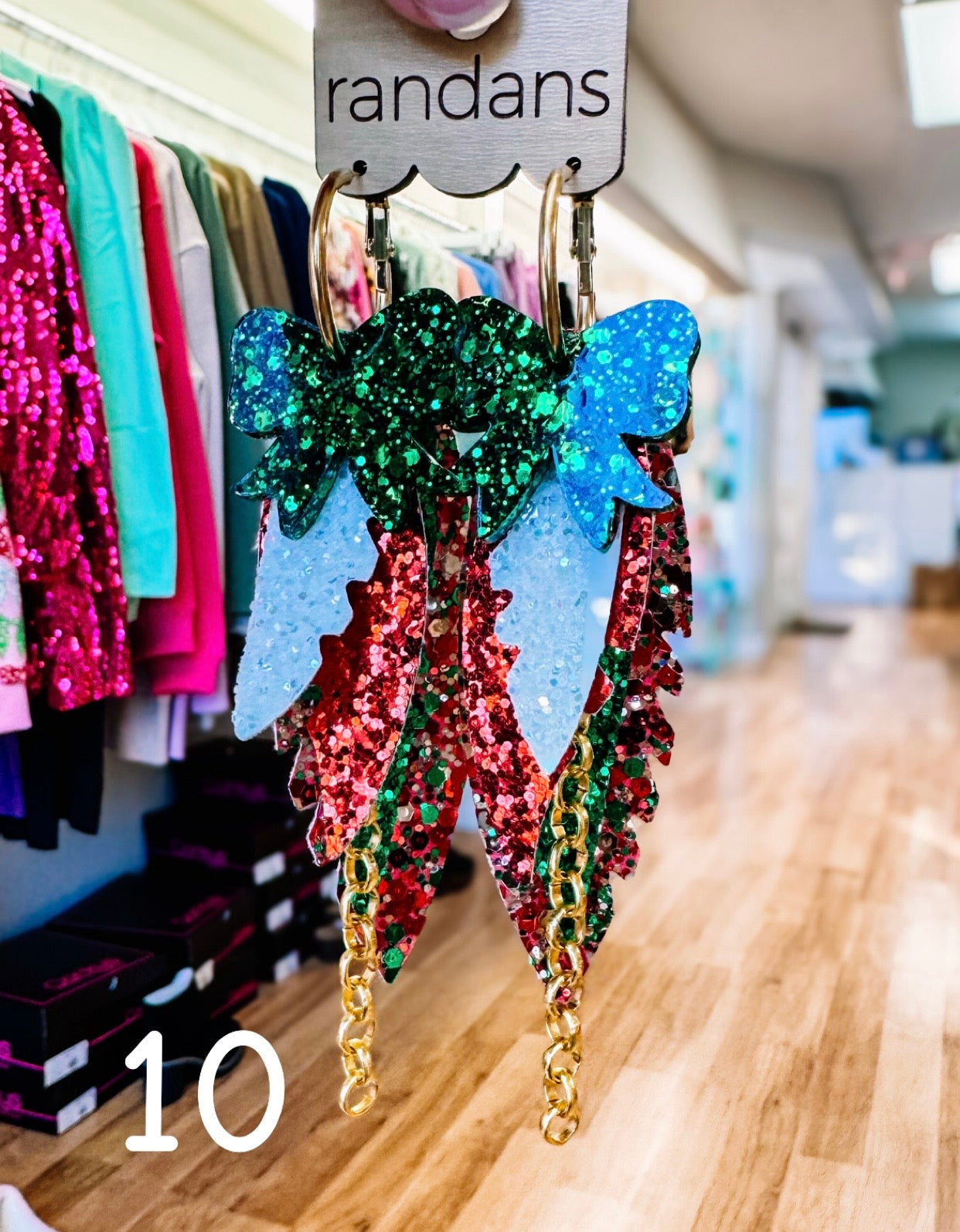 Randans Classic Christmas Fringe-Earrings-Dear Me Southern Boutique, located in DeRidder, Louisiana