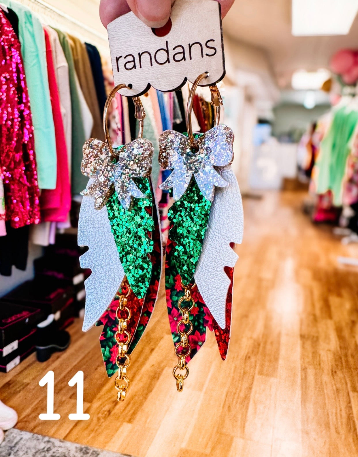 Randans Classic Christmas Fringe-Earrings-Dear Me Southern Boutique, located in DeRidder, Louisiana