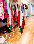 Randans Classic Christmas Fringe-Earrings-Dear Me Southern Boutique, located in DeRidder, Louisiana