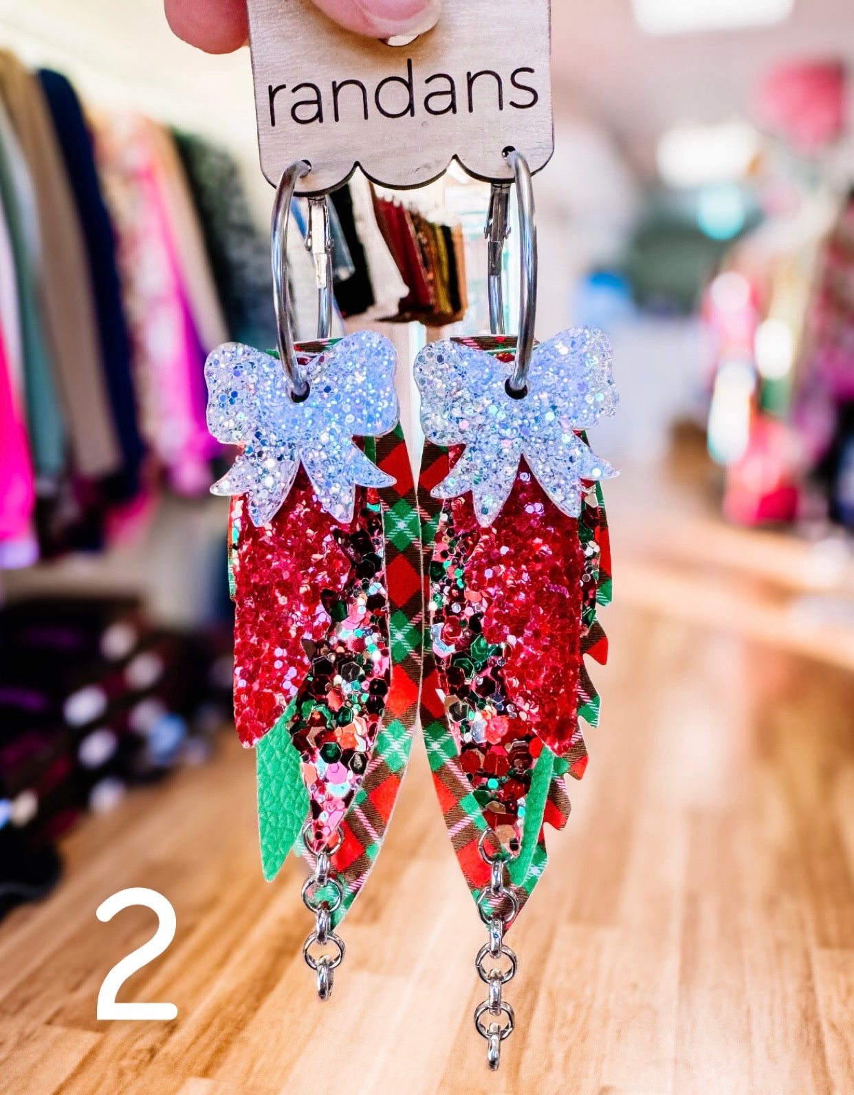 Randans Classic Christmas Fringe-Earrings-Dear Me Southern Boutique, located in DeRidder, Louisiana