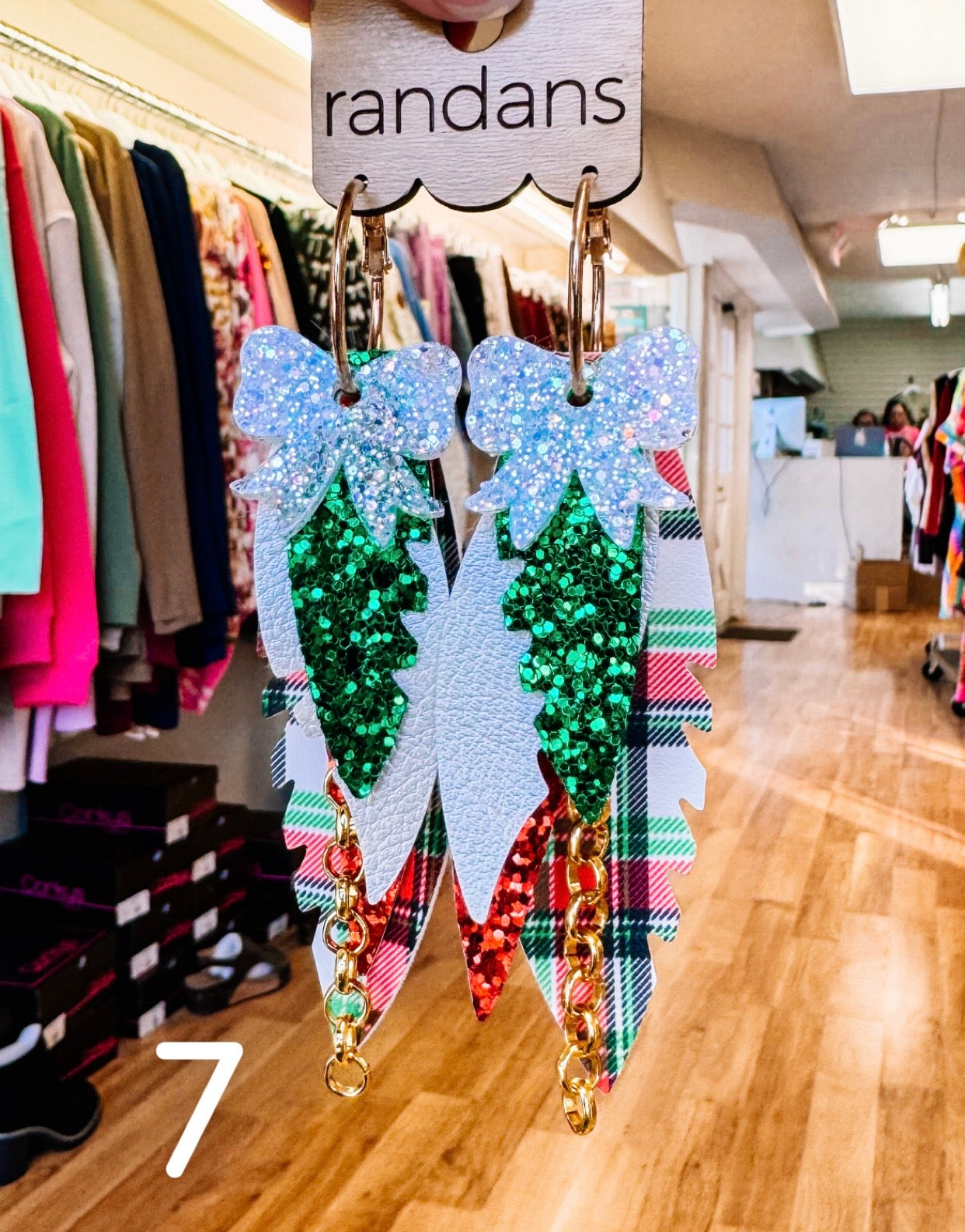 Randans Classic Christmas Fringe-Earrings-Dear Me Southern Boutique, located in DeRidder, Louisiana