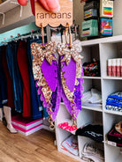 Randans Fringe- Gold&Purple/Silver&Purple-Earrings-Dear Me Southern Boutique, located in DeRidder, Louisiana
