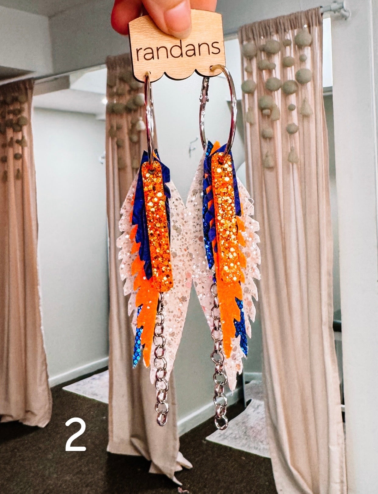 Randans Orange Glow Fringe-Earrings-Dear Me Southern Boutique, located in DeRidder, Louisiana