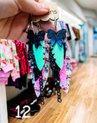 Randans Pink Christmas Fringe-Earrings-Dear Me Southern Boutique, located in DeRidder, Louisiana