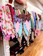 Randans Pink Christmas Fringe-Earrings-Dear Me Southern Boutique, located in DeRidder, Louisiana