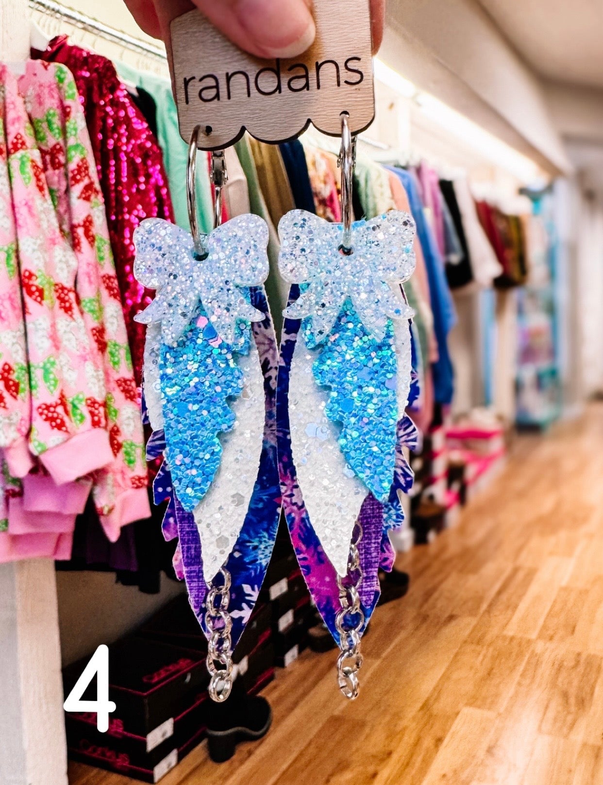 Randans Pink Christmas Fringe-Earrings-Dear Me Southern Boutique, located in DeRidder, Louisiana