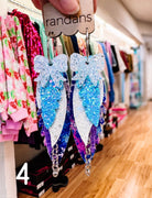 Randans Pink Christmas Fringe-Earrings-Dear Me Southern Boutique, located in DeRidder, Louisiana