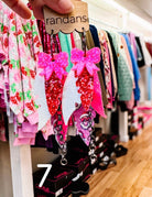 Randans Pink Christmas Fringe-Earrings-Dear Me Southern Boutique, located in DeRidder, Louisiana