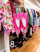 Randans Pink Christmas Fringe-Earrings-Dear Me Southern Boutique, located in DeRidder, Louisiana