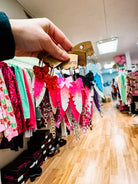 Randans Pink Christmas Fringe-Earrings-Dear Me Southern Boutique, located in DeRidder, Louisiana