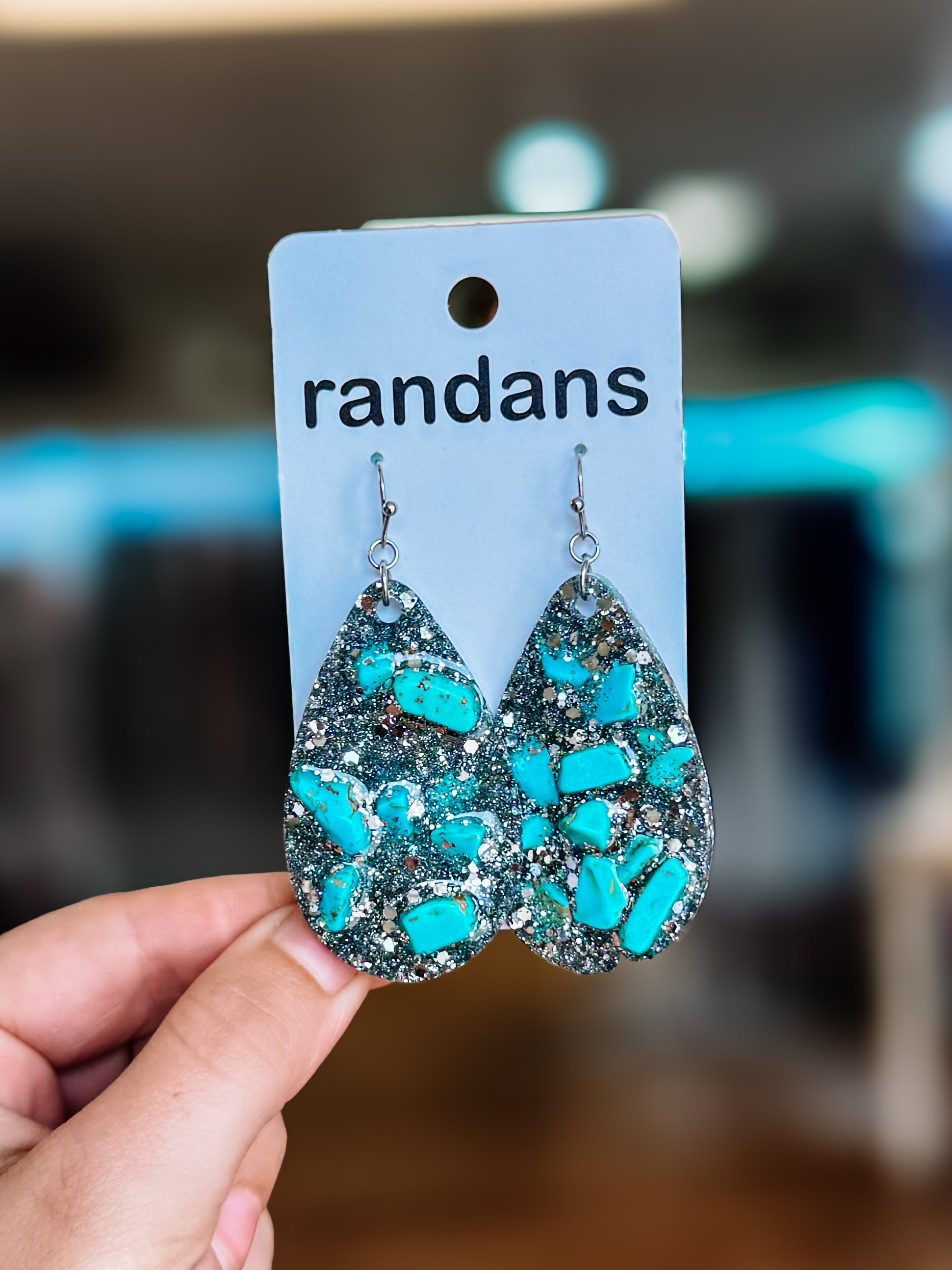 Randans Resin Earrings-Dear Me Southern Boutique, located in DeRidder, Louisiana