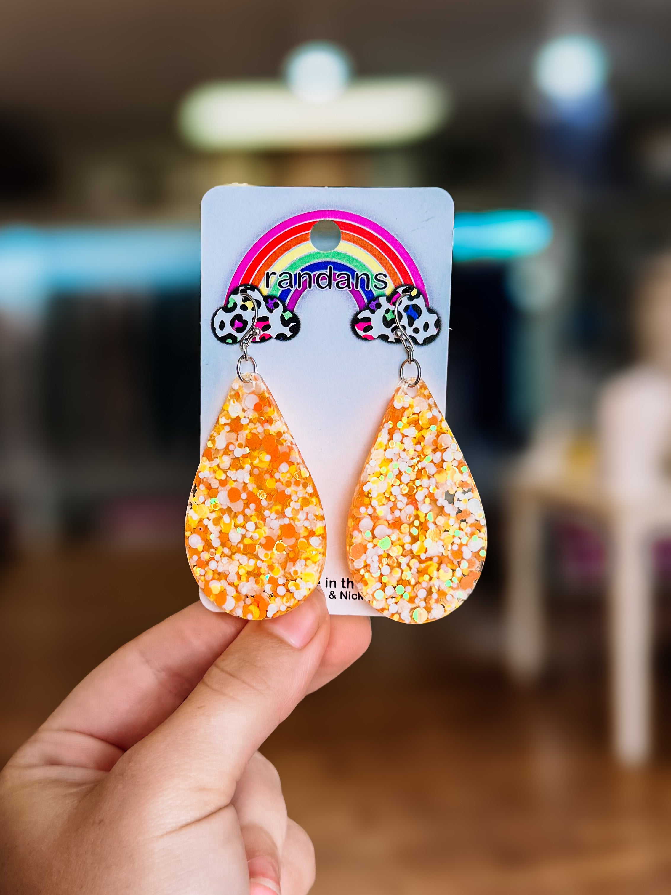 Randans Resin Earrings-Dear Me Southern Boutique, located in DeRidder, Louisiana