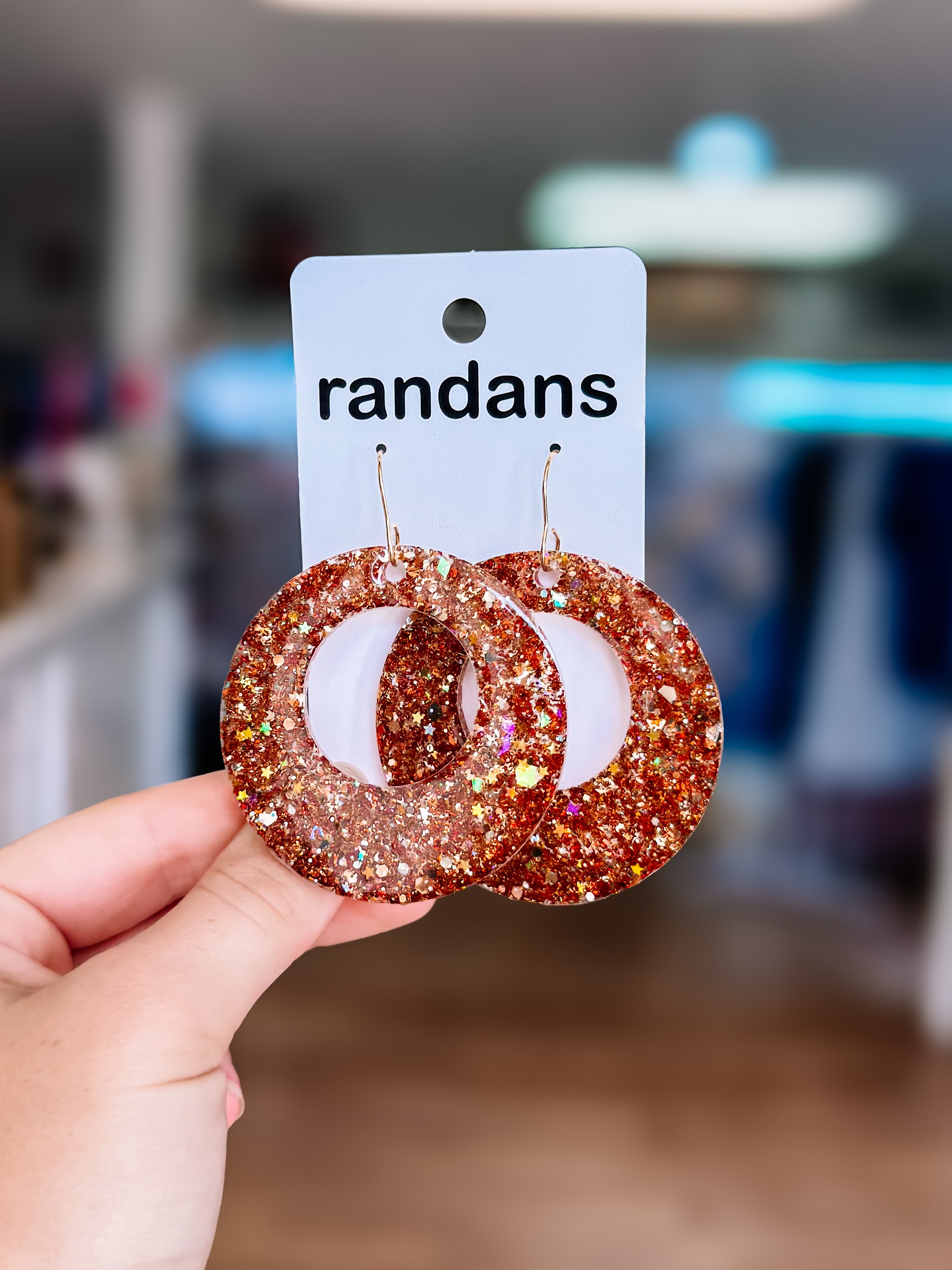 Randans Resin Earrings-Dear Me Southern Boutique, located in DeRidder, Louisiana