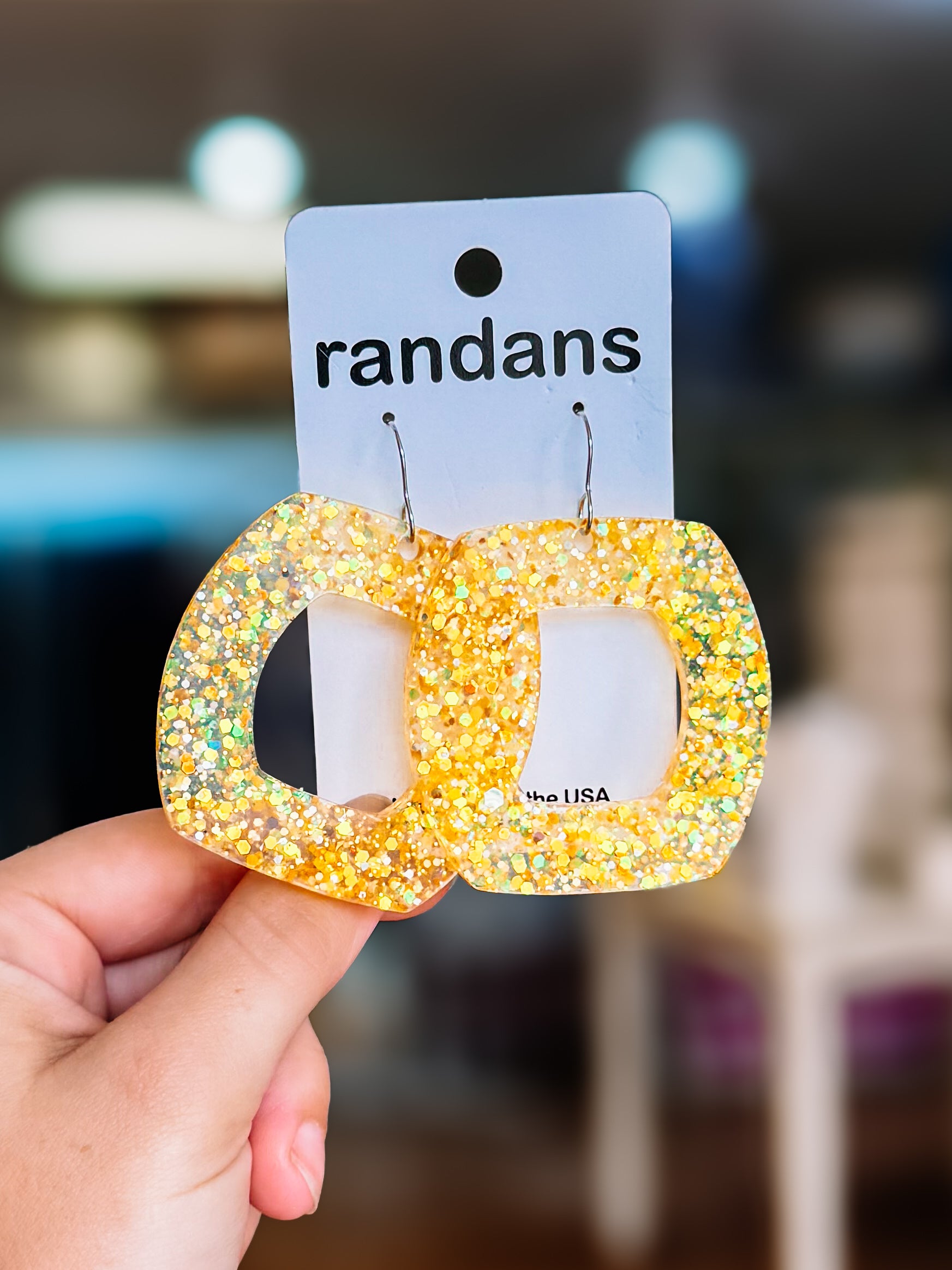 Randans Resin Earrings-Dear Me Southern Boutique, located in DeRidder, Louisiana