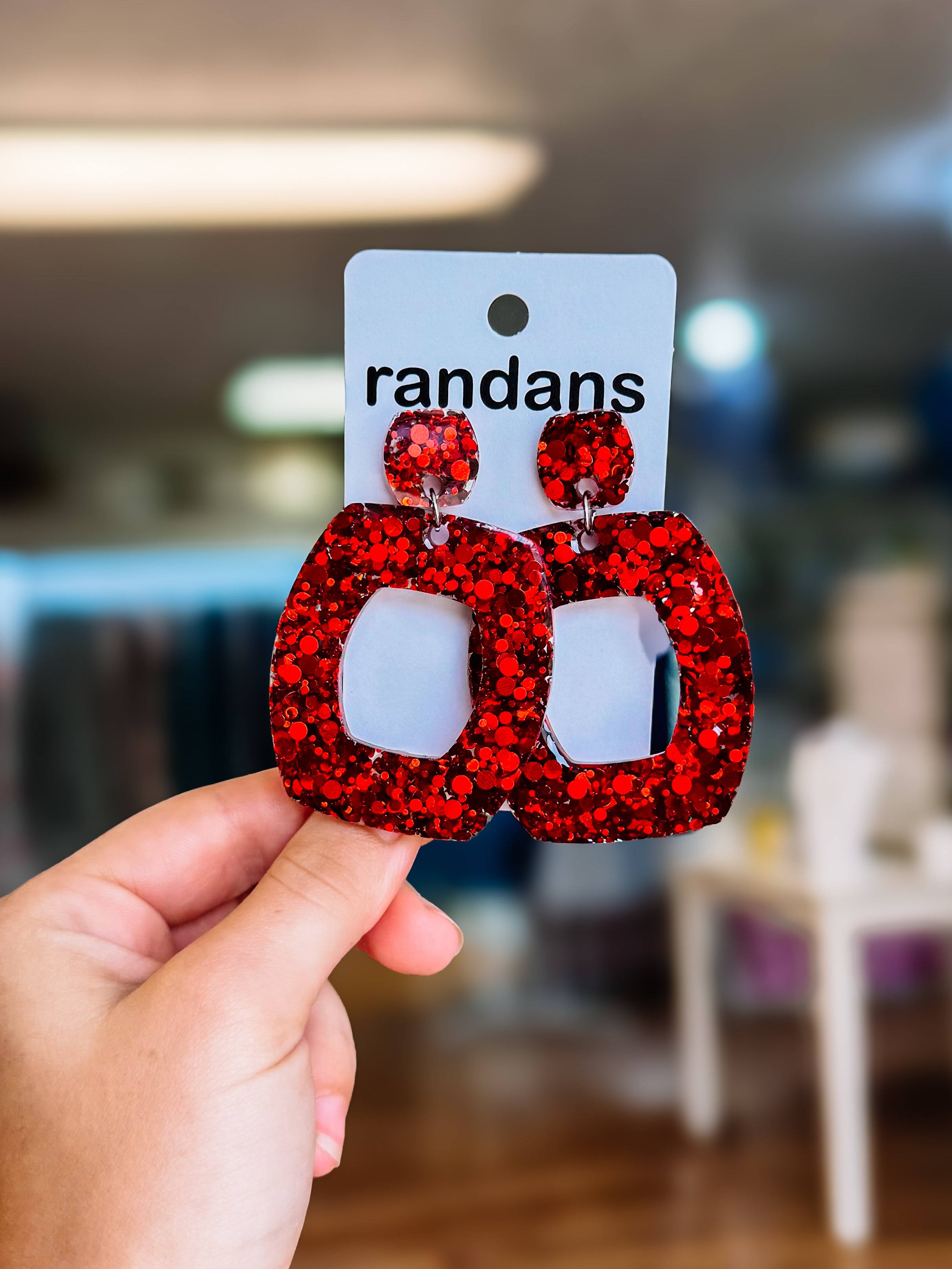 Randans Resin Earrings-Dear Me Southern Boutique, located in DeRidder, Louisiana