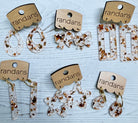 Randans acrylic dangle earrings- white and gold-Earrings-Dear Me Southern Boutique, located in DeRidder, Louisiana