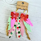 Randans fringe hoop earrings- Christmas- Kyle-Dear Me Southern Boutique, located in DeRidder, Louisiana