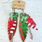 Randans fringe hoop earrings- Christmas- Raymond-Dear Me Southern Boutique, located in DeRidder, Louisiana