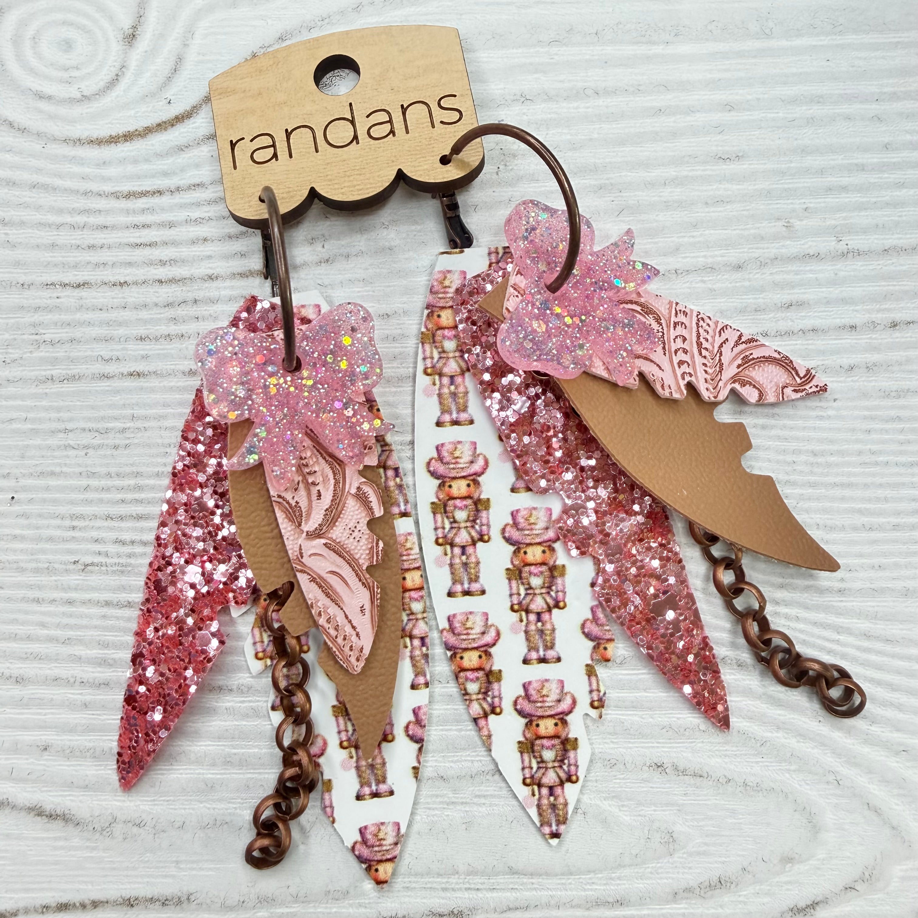 Randans fringe hoop earrings- Christmas- nutcracker 2-Dear Me Southern Boutique, located in DeRidder, Louisiana