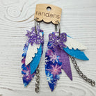 Randans fringe hoop earrings- Christmas- snowflakes-Dear Me Southern Boutique, located in DeRidder, Louisiana