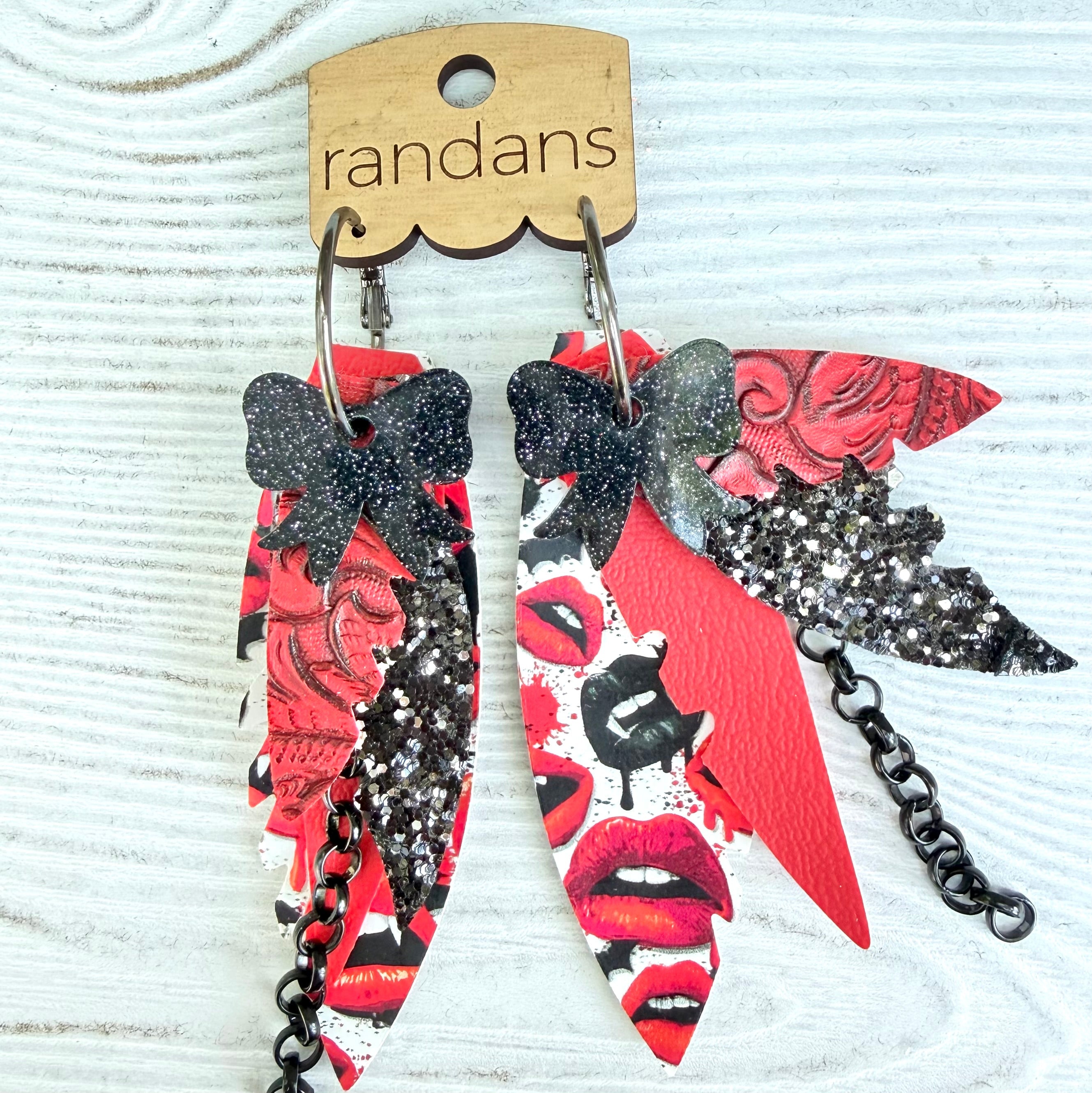 Randans fringe hoop earrings- Halloween- Erin-Dear Me Southern Boutique, located in DeRidder, Louisiana