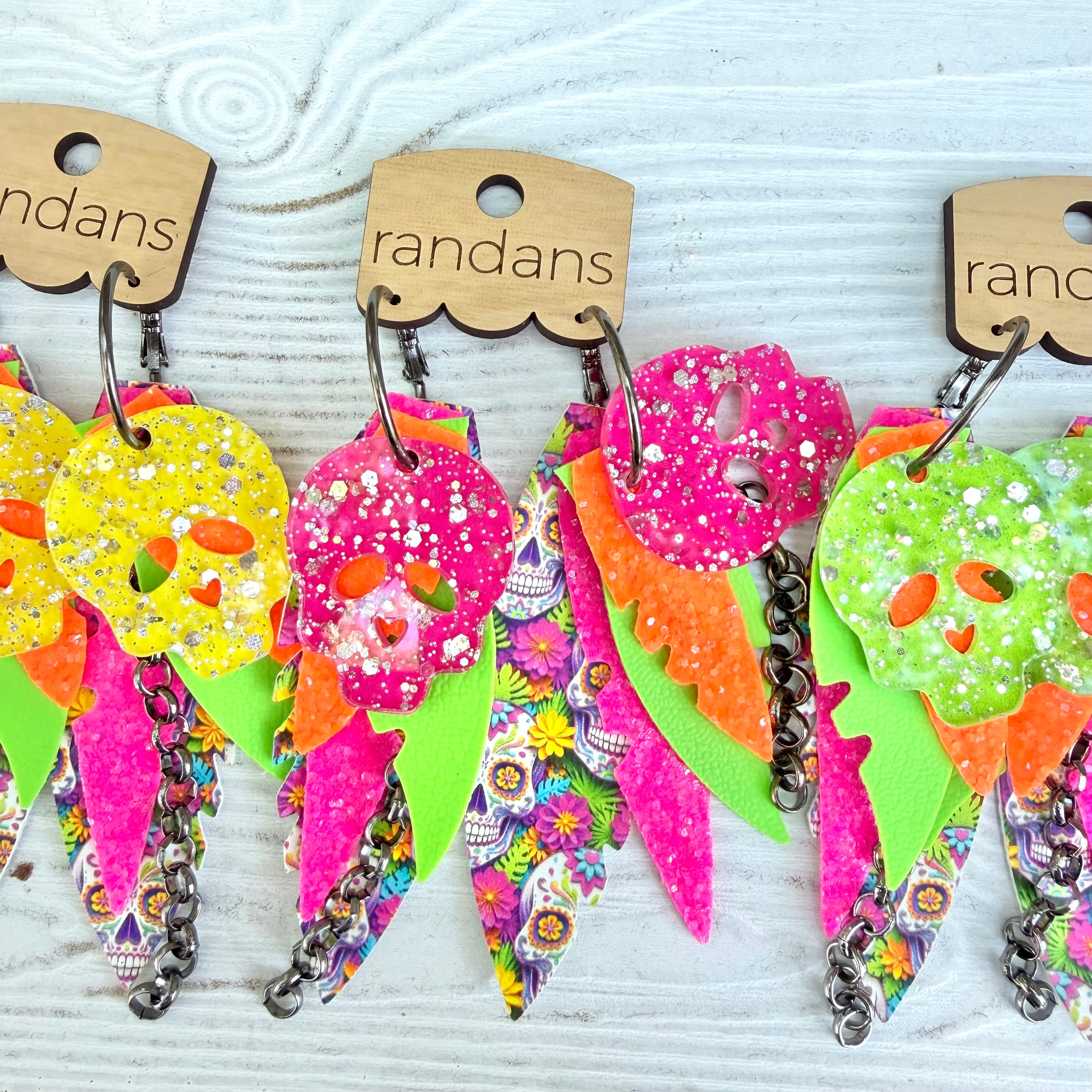 Randans fringe hoop earrings- Halloween- Poe-Dear Me Southern Boutique, located in DeRidder, Louisiana