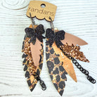 Randans fringe hoop earrings- animal print- Anderson-Dear Me Southern Boutique, located in DeRidder, Louisiana