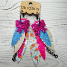 Randans fringe hoop earrings- back to school- pencil bow-Dear Me Southern Boutique, located in DeRidder, Louisiana