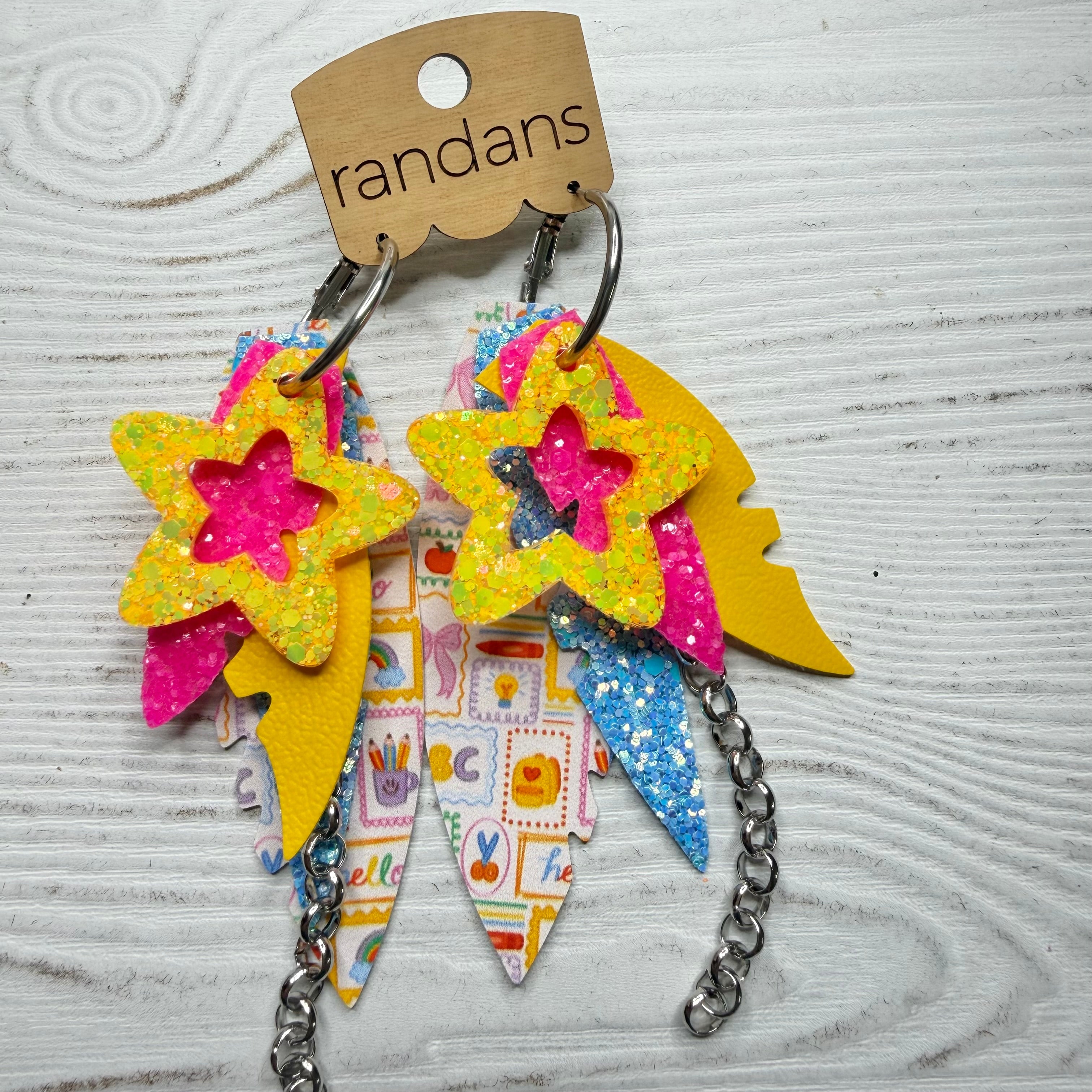 Randans fringe hoop earrings- back to school- teacher-Dear Me Southern Boutique, located in DeRidder, Louisiana