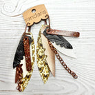 Randans fringe hoop earrings- butterflies- brown-Dear Me Southern Boutique, located in DeRidder, Louisiana