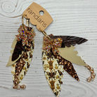 Randans fringe hoop earrings- butterflies- gold-Dear Me Southern Boutique, located in DeRidder, Louisiana