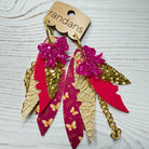 Randans fringe hoop earrings- butterflies- pink gold-Dear Me Southern Boutique, located in DeRidder, Louisiana