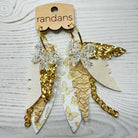 Randans fringe hoop earrings- butterflies- white-Dear Me Southern Boutique, located in DeRidder, Louisiana