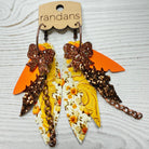 Randans fringe hoop earrings- floral- fall orange-Dear Me Southern Boutique, located in DeRidder, Louisiana