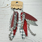 Randans fringe hoop earrings- gameday- maroon silver-Dear Me Southern Boutique, located in DeRidder, Louisiana