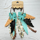 Randans fringe hoop earrings- music- turquoise guitar-Dear Me Southern Boutique, located in DeRidder, Louisiana