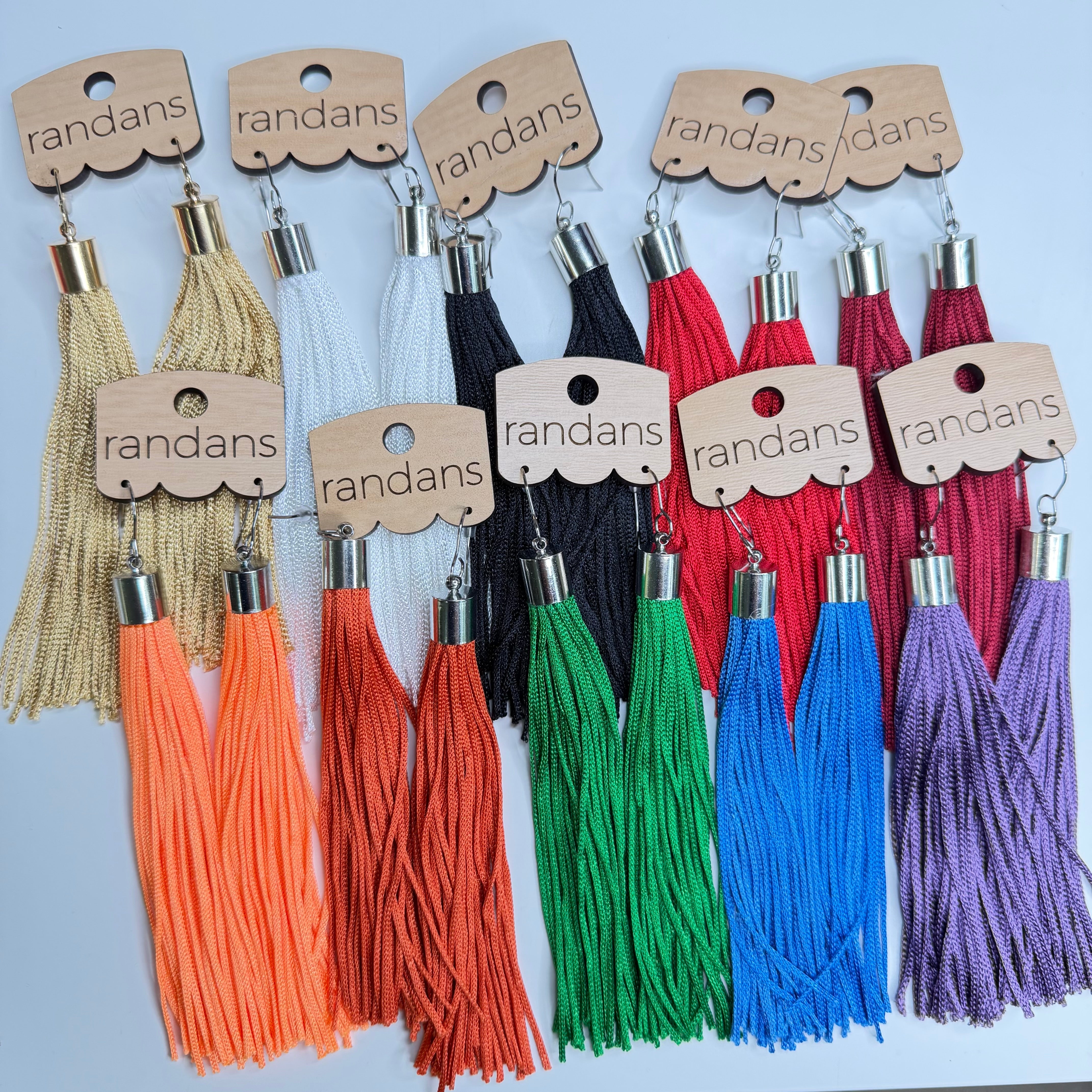 Randans gameday fringe earrings-Earrings-Dear Me Southern Boutique, located in DeRidder, Louisiana