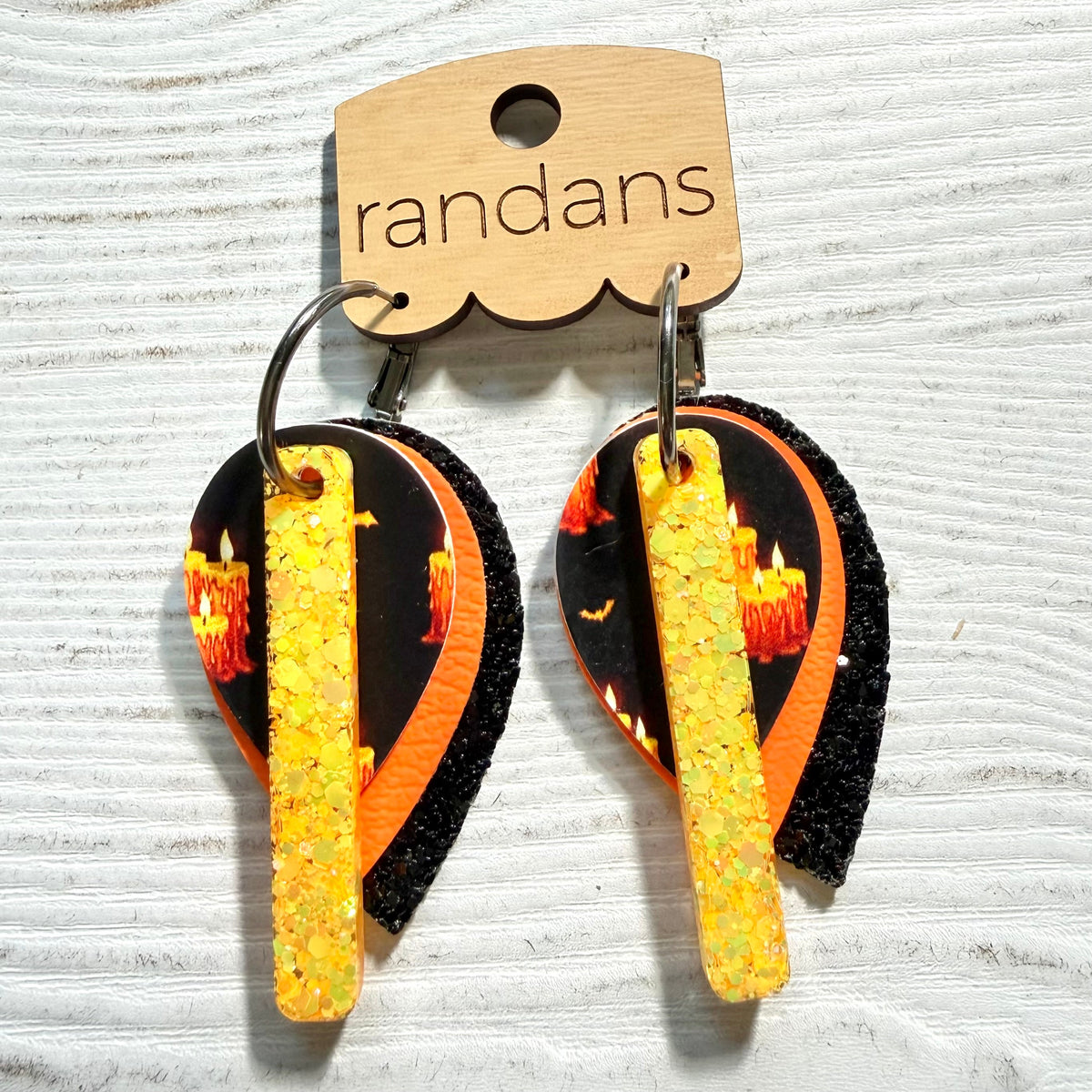 Randans petite fringe hoop earrings- Halloween- candles-Presales-Dear Me Southern Boutique, located in DeRidder, Louisiana
