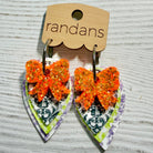 Randans petite fringe hoop earrings- Halloween- damask-Dear Me Southern Boutique, located in DeRidder, Louisiana