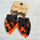 Randans petite fringe hoop earrings- Halloween- polka dots-Dear Me Southern Boutique, located in DeRidder, Louisiana