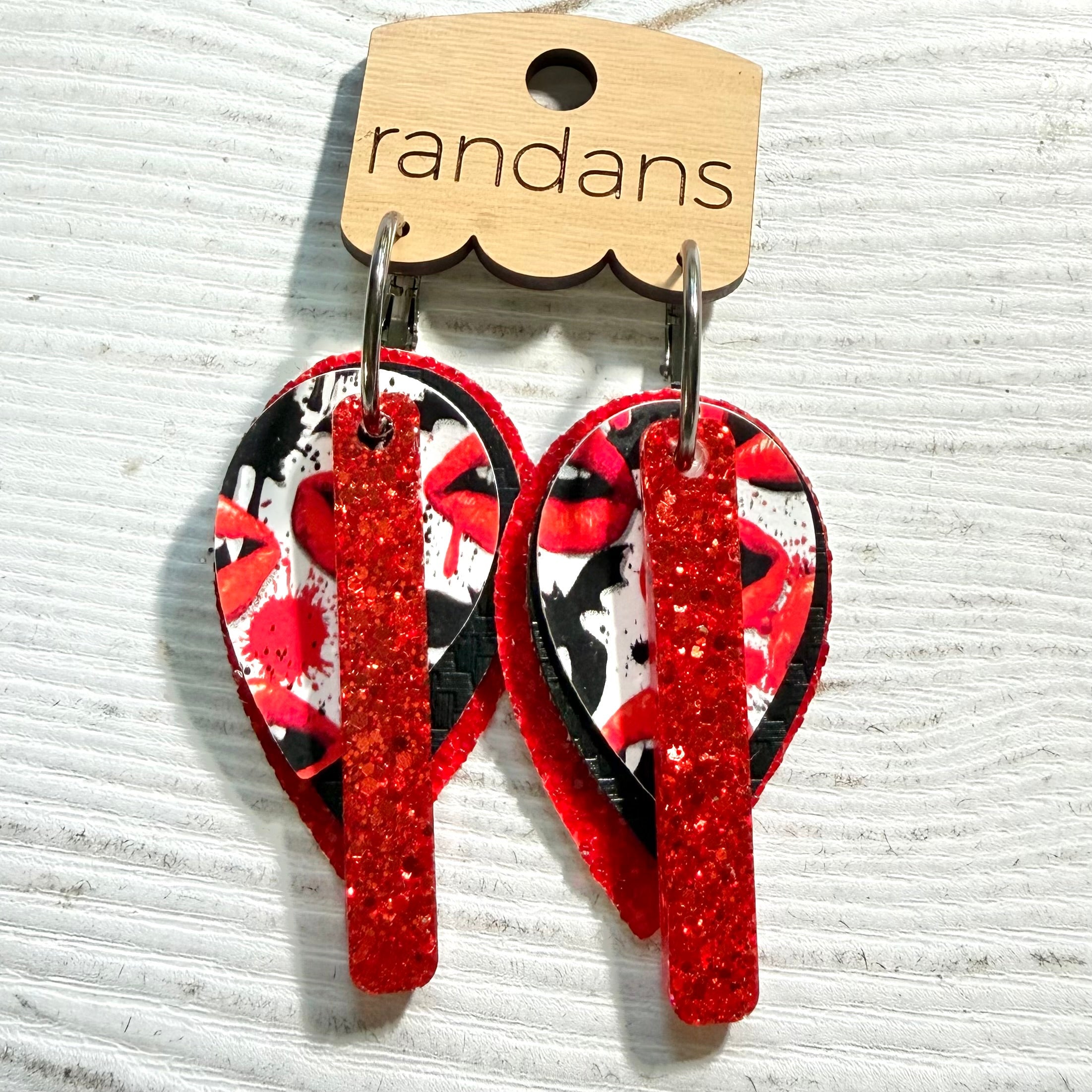 Randans petite fringe hoop earrings- Halloween- vampire-Dear Me Southern Boutique, located in DeRidder, Louisiana