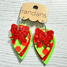 Randans petite fringe hoop earrings- christmas- bright dots-Dear Me Southern Boutique, located in DeRidder, Louisiana
