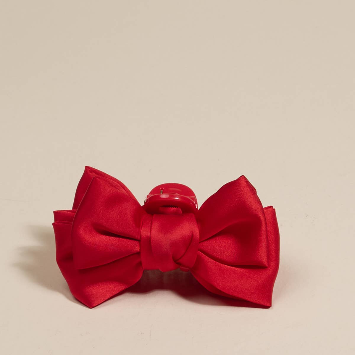 Red - Mini Satin Bougie Bow Claw Clip-Hair Clips-Dear Me Southern Boutique, located in DeRidder, Louisiana