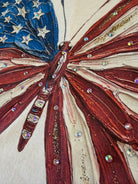 Red, White & Flutter Bougie Rhinestone Tee-Presales-Dear Me Southern Boutique, located in DeRidder, Louisiana