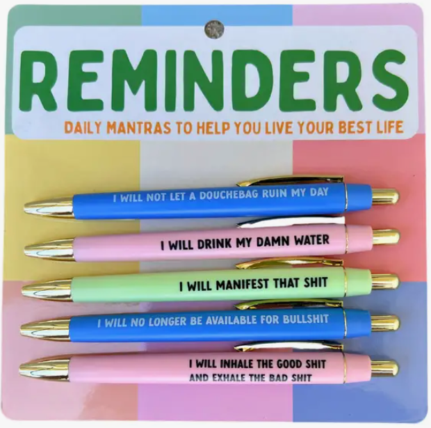 Reminders Pen Set-Gifts-Dear Me Southern Boutique, located in DeRidder, Louisiana