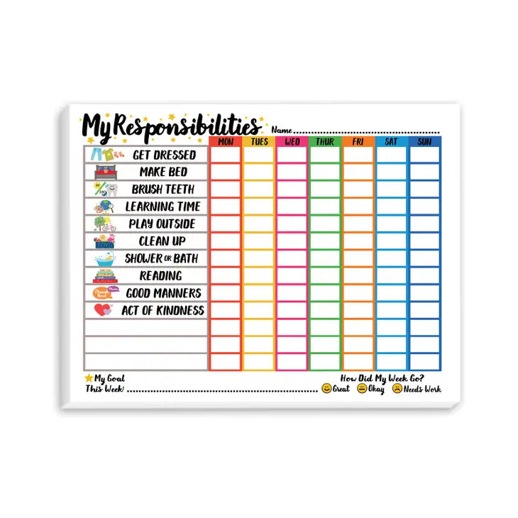 Responsibility Chart-Kids-Dear Me Southern Boutique, located in DeRidder, Louisiana